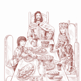 Иллюстрация для меня ресторана "Княжий двор"