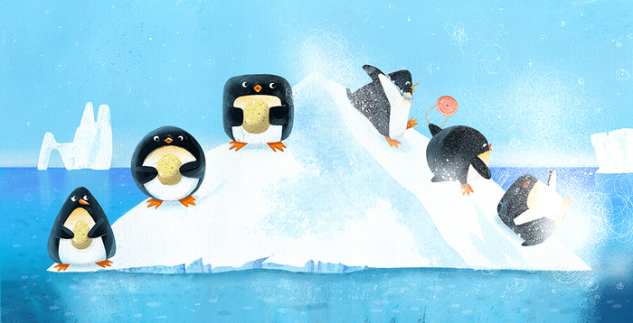 Иллюстрация к книге "Пин, Гвин и Пингвин"