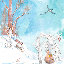 Зайцы под Новый 2018 год.