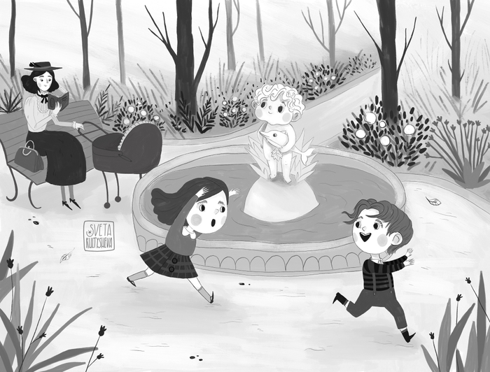 Мэри Поппинс (ч/б)