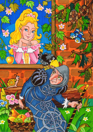 Иллюстрация к сказке "Белоснежка"