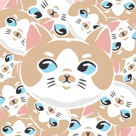 Cute cat sticker