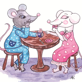 Открытки "Мышки 2020".