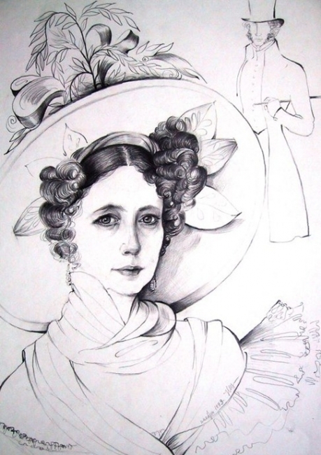 Автопртрет в костюме пушкинского времени