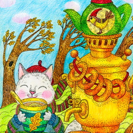 Чаепитие из самовара