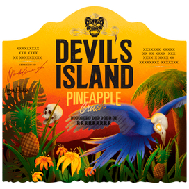 Этикетка рома Devil's Island Pineapple