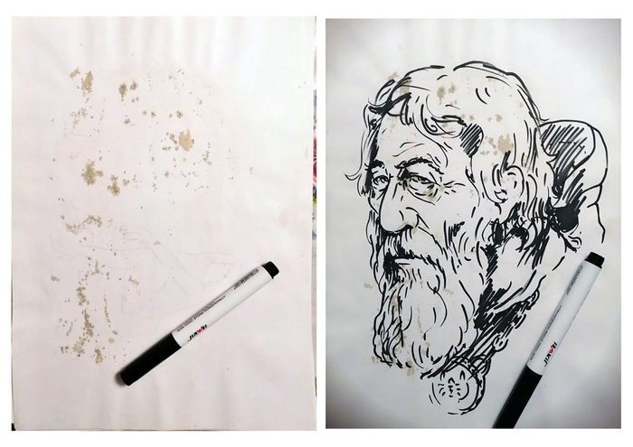 Скетч из пятна...