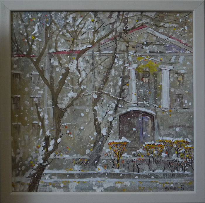 Снег кружится...Летает,летает.  / из серии " Сто метров от мастерской"