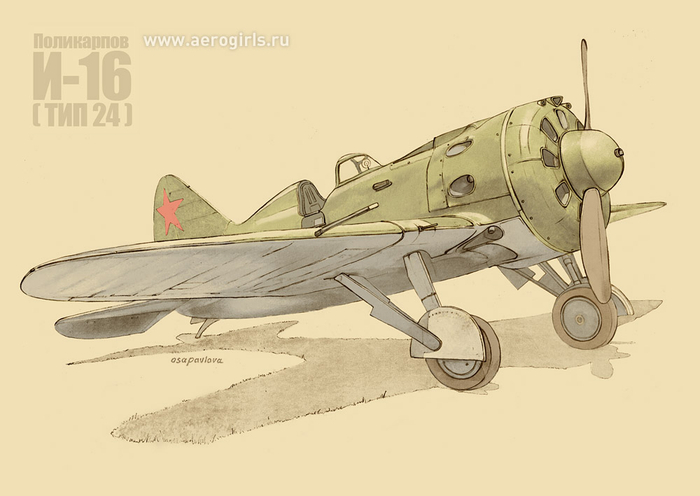 К 23 февраля. Советский истребитель И-16