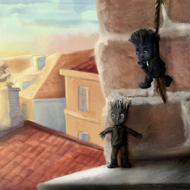 Печные человечки прячутся от трубочиста