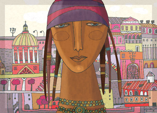 Открытка из серии "Люди большого города"