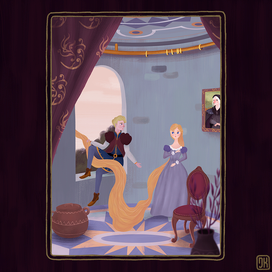 Иллюстрация для сказки "Рапунцель"