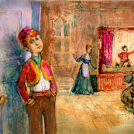 Эскиз к мультфильму  о П.И.Чайковском "Анастасия-вальс"  ,2008 год.