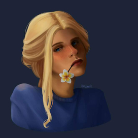 Девушка с цветком