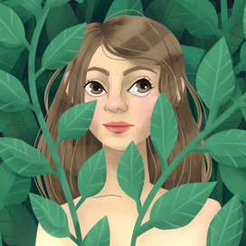 Девочка в траве