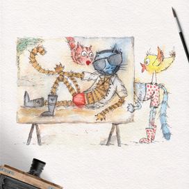 Мачо Кот - трусы в горох