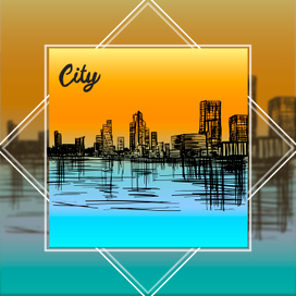 Закат в городе