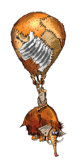 Иллюстрация к книге А. Усачёва «Первобытная история», издательство «Азбука», 2015 г.