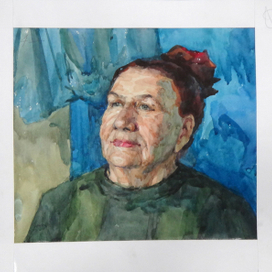 портрет акварель