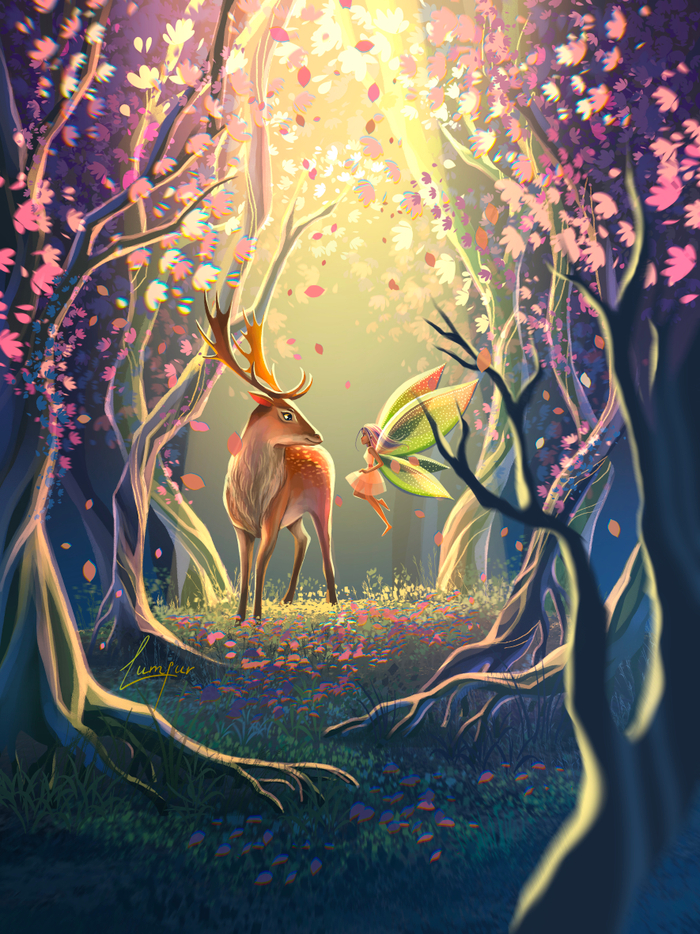 Олень и фея