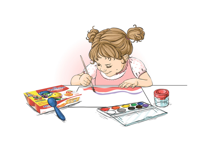 Иллюстрация для календаря Danone.