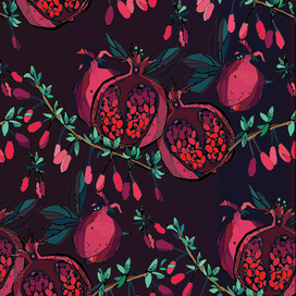 Векторные иллюстрации, бесшовные принты. 