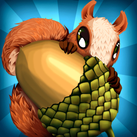 Белка  с орехом