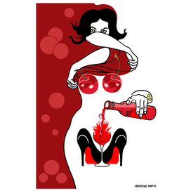 Красное вино.