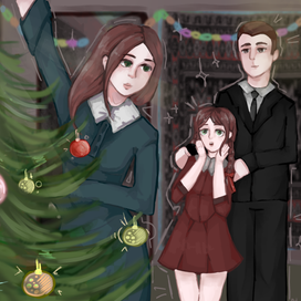 Семейная подготовка к новому году.