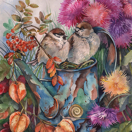 В осеннем саду