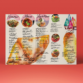 Дизайн меню для ресторана LAFFA LAFFA. Design menu for the restaurant LAFFA LAFFA