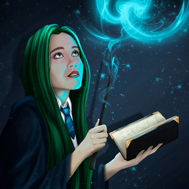 Harry Potter-themed portrait
