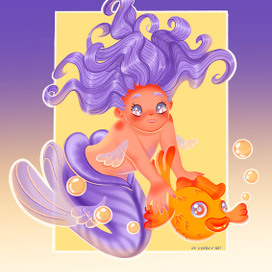 Русалка иллюстрация для де