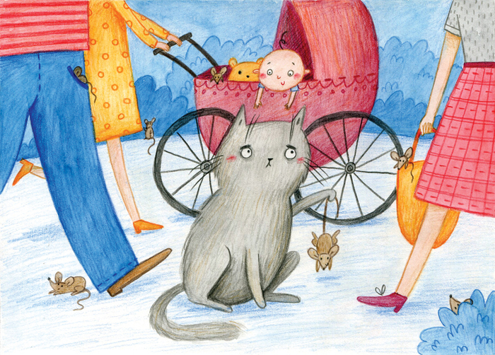 Грустный кот