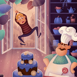 Повар и продавец воздушных шаров