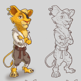 "lion" sketch character design