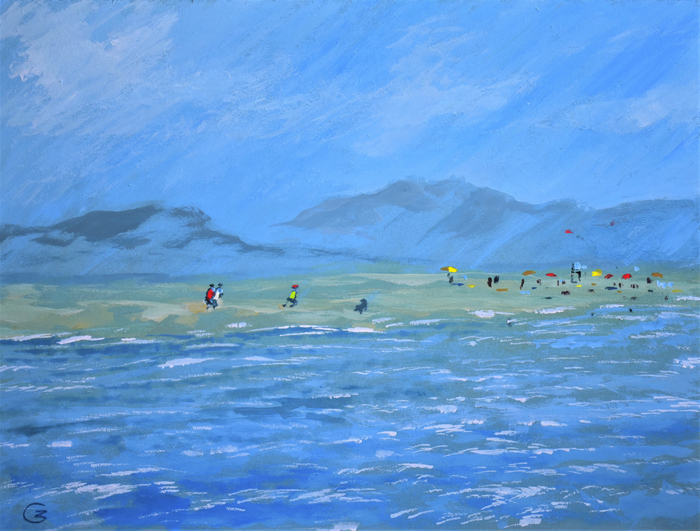 ветренный день на пляже