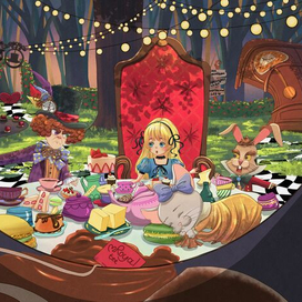 Книжная иллюстрация "Алиса в стране чудес "