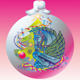 Новогодний шар с конем