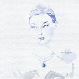 Портрет в акварельном стиле 