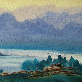 Берёзы на камнях. Бухтарма.