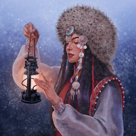 Девушка с фонарем