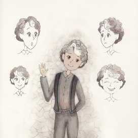 Пробный рисунок к сказочной повести Анны Ермолаевой «Райфолли — человечки из печной трубы». Организатор конкурса Детское издательство «40 Книг».