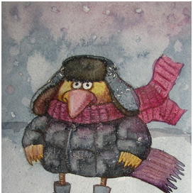 Петух заснеженный