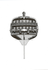 Корма корабля XVIII века