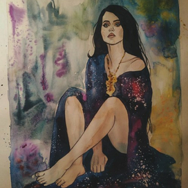 фигура акварель