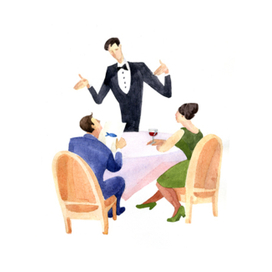 В ресторане