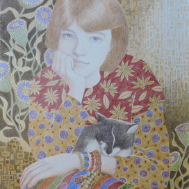 Девочка с кошкой