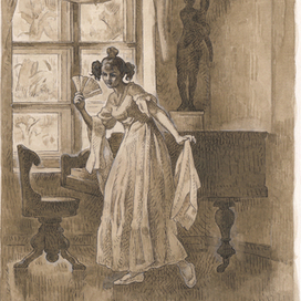 Иллюстрация к повести А.С. Пушкина Барышня-крестьянка