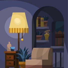 сияние из лампы